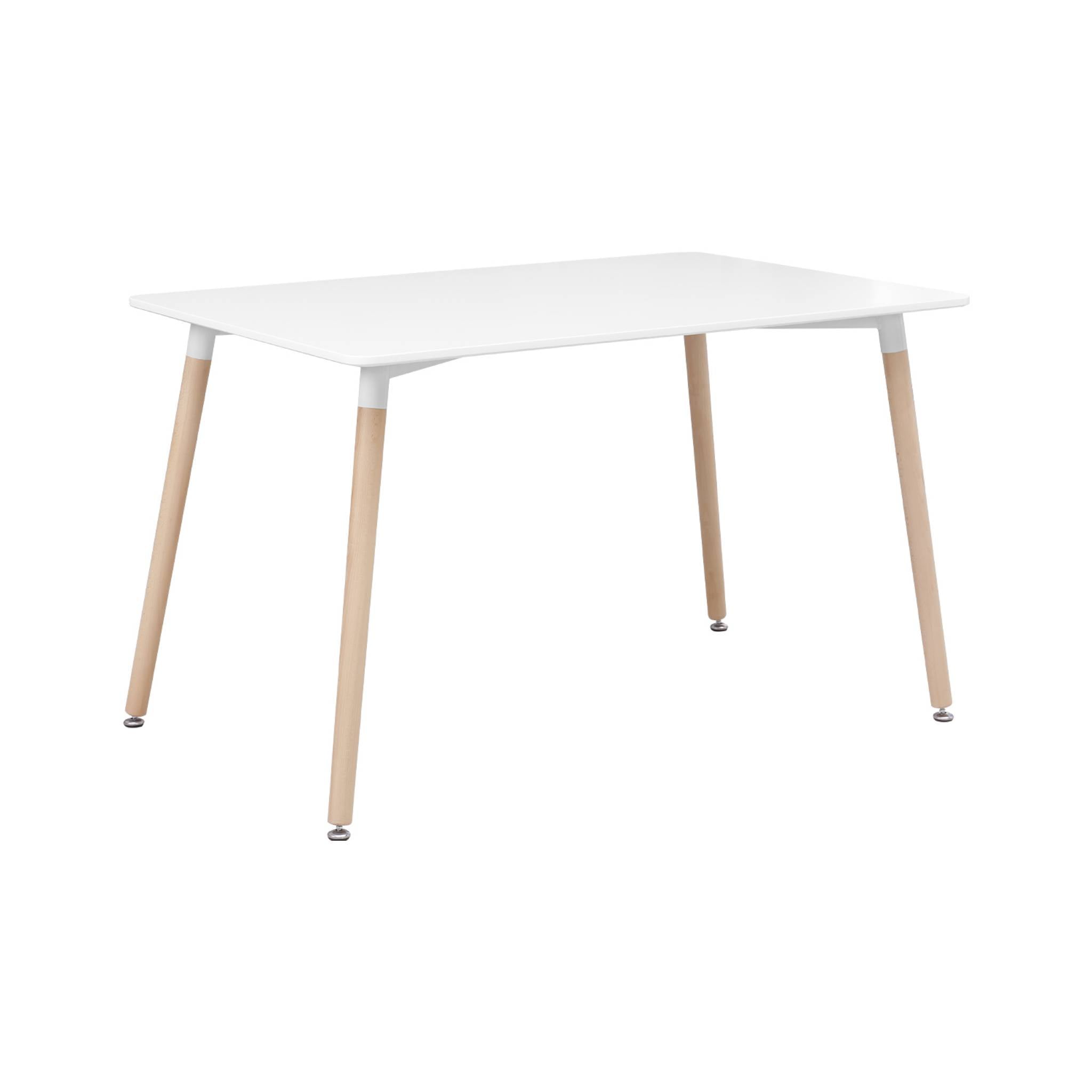 Set tavolo e 4 sedie da pranzo scandinavo con gambe in legno,