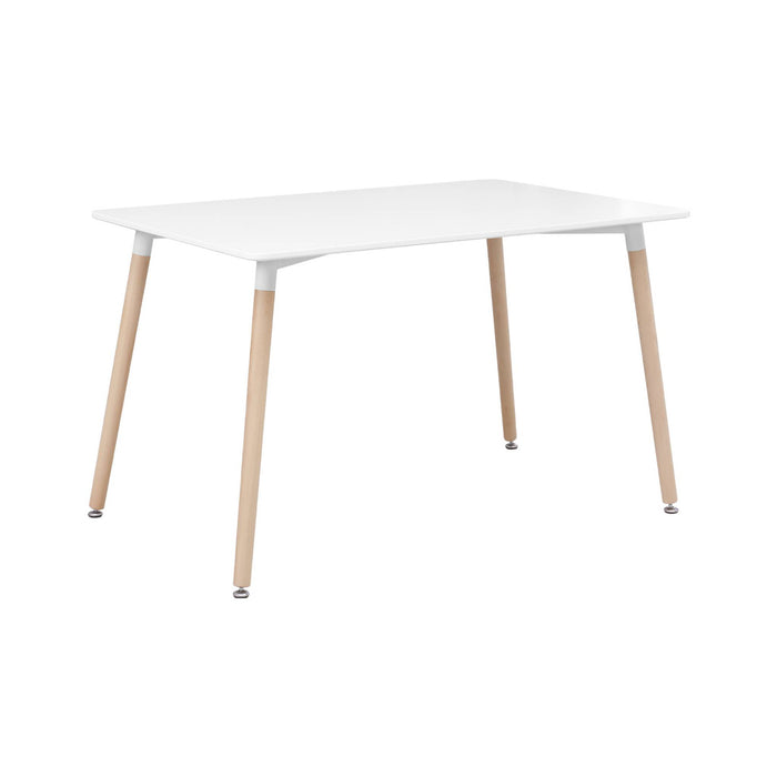 Set tavolo e 4 sedie da pranzo scandinavo con gambe in legno,