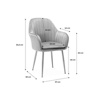 Set di 2 poltrone in velluto con gambe in metallo, rosa antico