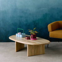 Tavolino ovale in legno di mango, marrone naturale