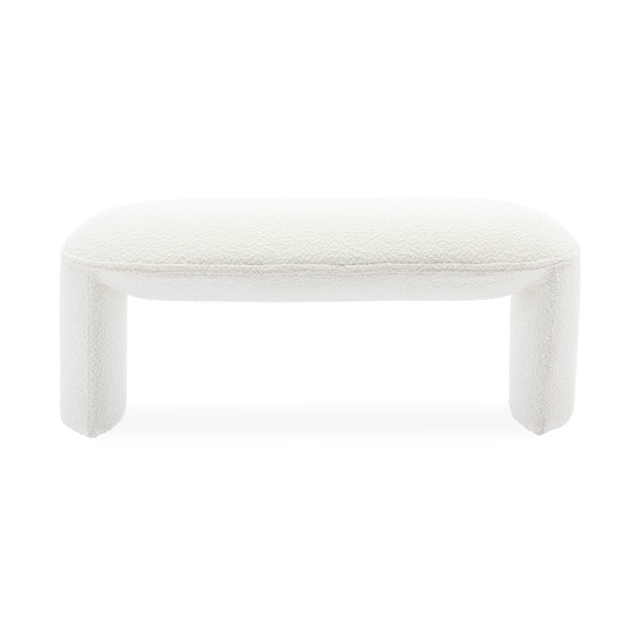 Panca bouclé, crema