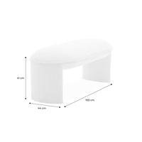 Panca bouclé, crema