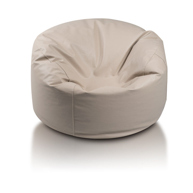 Island Pouf Poltrona Sacco Rotonda in Ecopelle