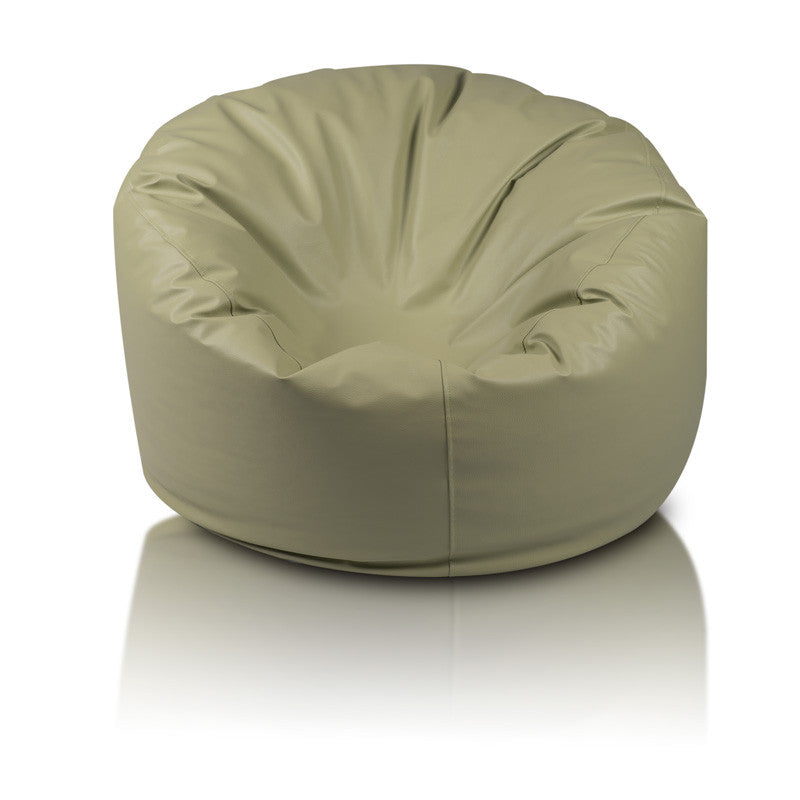 Island Pouf Poltrona Sacco Rotonda in Ecopelle