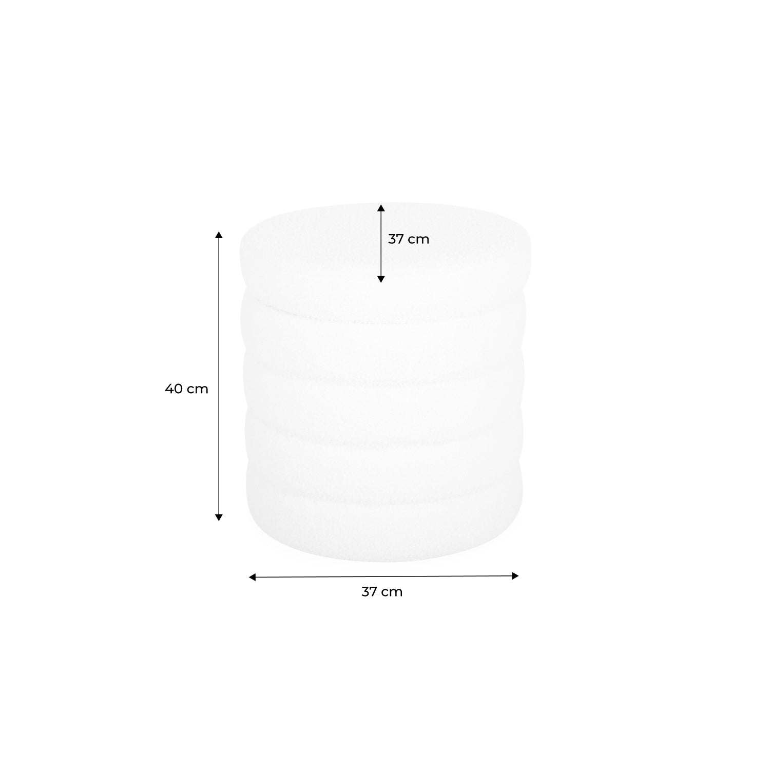 Sgabello con vano bouclé, color ruggine