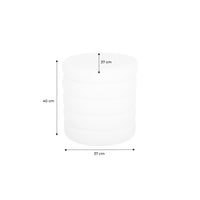 Sgabello con vano bouclé, color ruggine