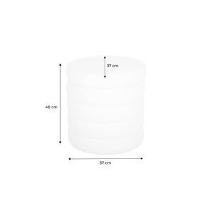 Sgabello con vano bouclé, color ruggine