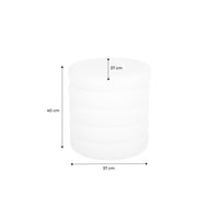 Sgabello con vano bouclé, color ruggine