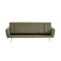 Divano letto 3 posti legno di eucalipto metallo e velluto a coste,