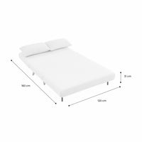 Divano letto in tessuto bouclé a 2 posti, bouclé bianco