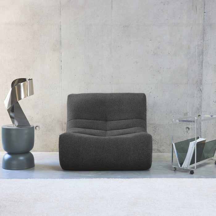 Poltrona bouclé a 1 posto, antracite