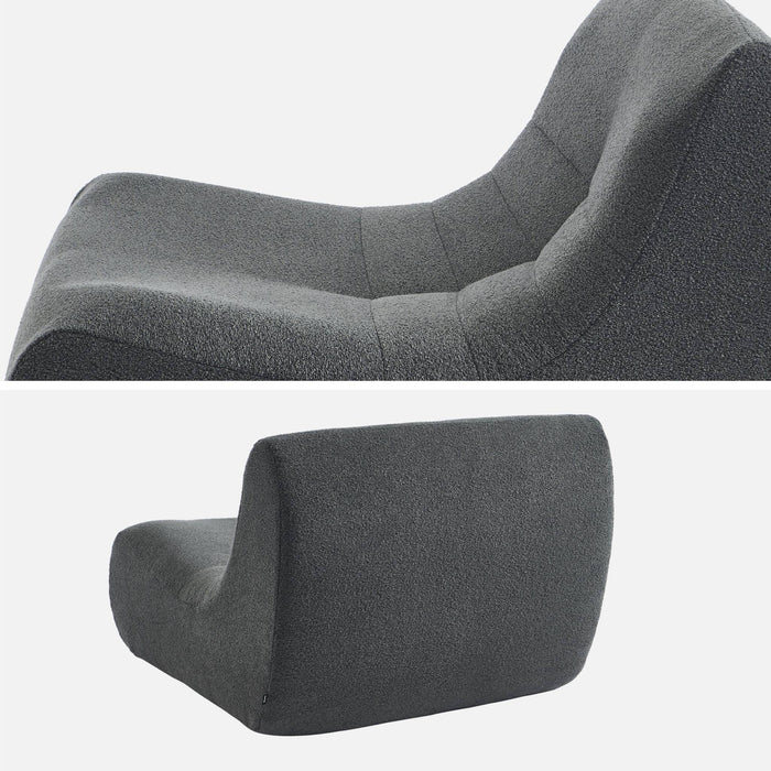 Poltrona bouclé a 1 posto, antracite