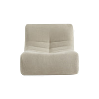 Poltrona senza braccioli bouclé,1 posto, beige