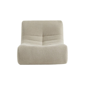 Poltrona senza braccioli bouclé,1 posto, beige