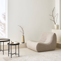 Poltrona senza braccioli bouclé,1 posto, beige