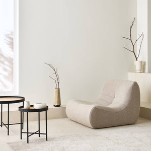 Poltrona senza braccioli bouclé,1 posto, beige