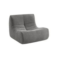 Poltrona senza braccioli bouclé,1 posto, grigio