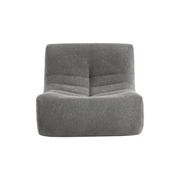 Poltrona senza braccioli bouclé,1 posto, grigio