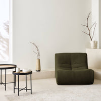 Poltrona senza braccioli bouclé,1 posto, kaki