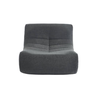 Set di 2 poltrone modulari 1 posto bouclé testurizzata