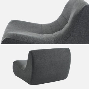 Set di 2 poltrone modulari 1 posto bouclé testurizzata