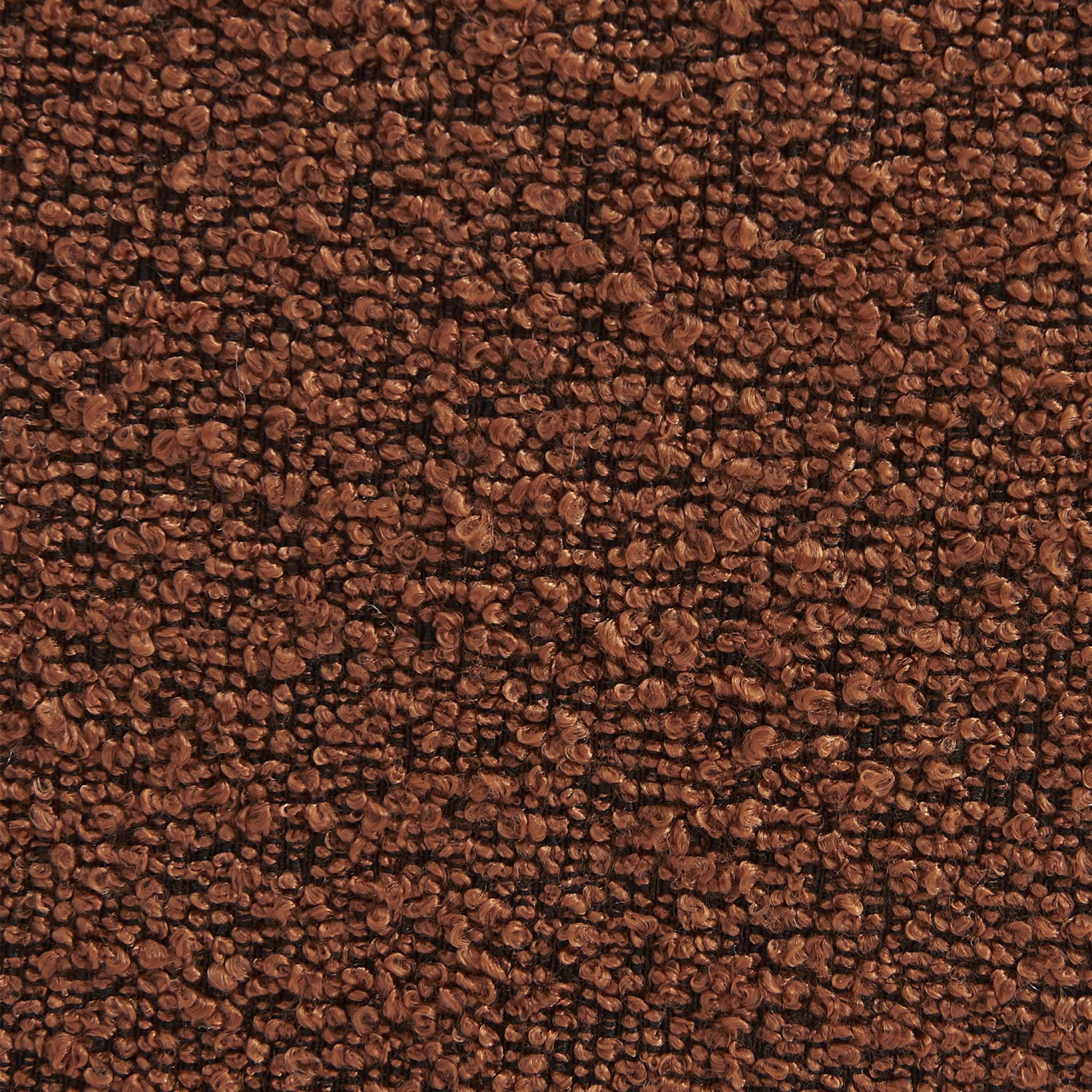 Set di 2 poltrone modulari 1 posto bouclé testurizzata, terracotta