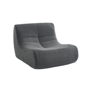 Set di 3 poltrone modulari 1 posto bouclé tessuto strutturato,