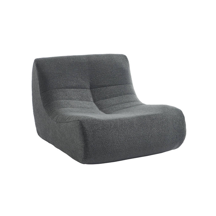 Set di 3 poltrone modulari 1 posto bouclé tessuto strutturato,