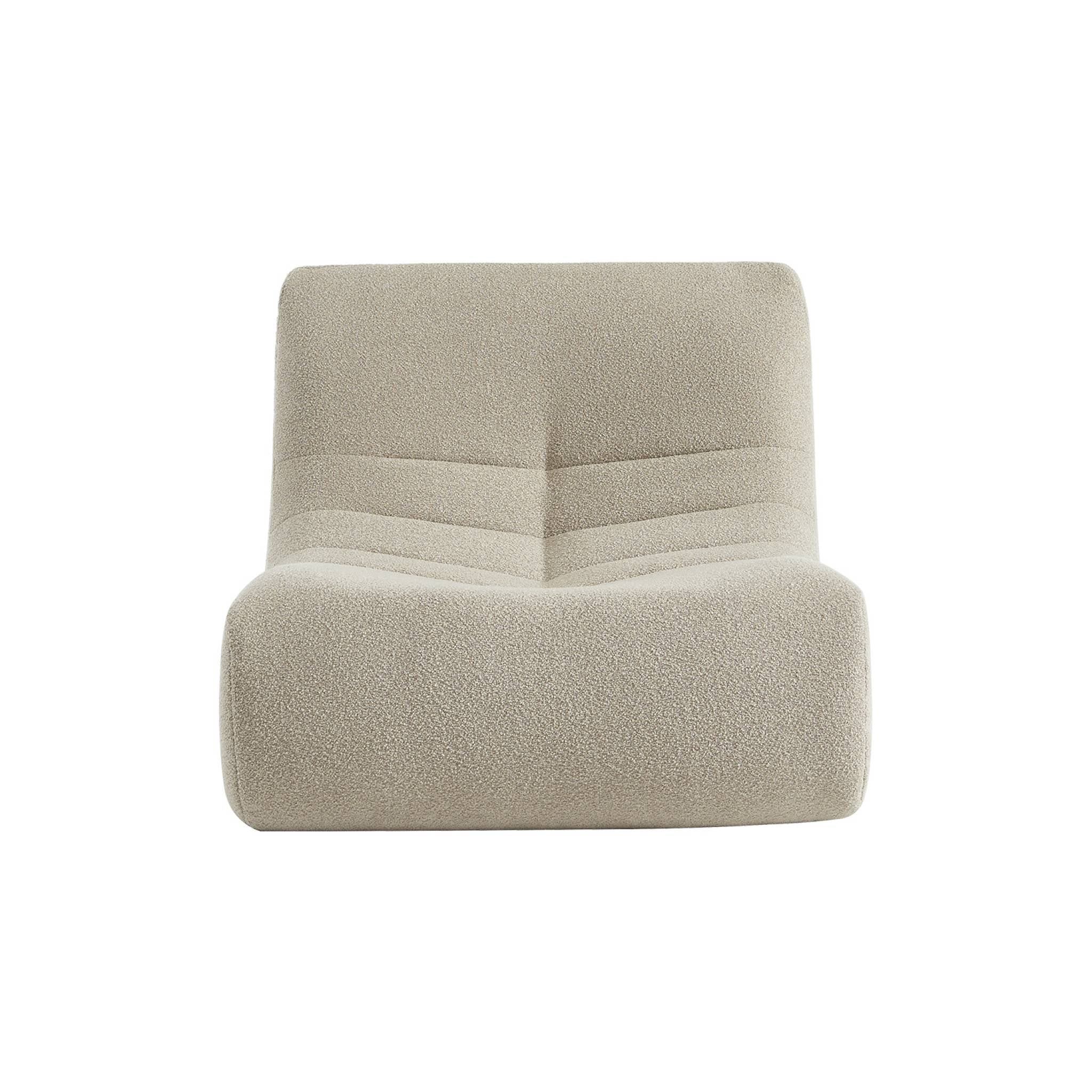 Divano modulare bouclé, 3 posti, beige