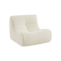 Divano modulare bouclé, 3 posti, bianco