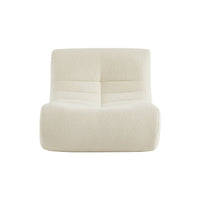 Divano modulare bouclé, 3 posti, bianco