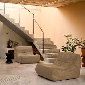 Divano modulare velluto, 2 posti, talpa