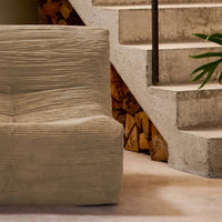 Divano modulare velluto, 2 posti, talpa