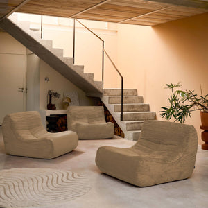 Divano modulare velluto, 3 posti, talpa