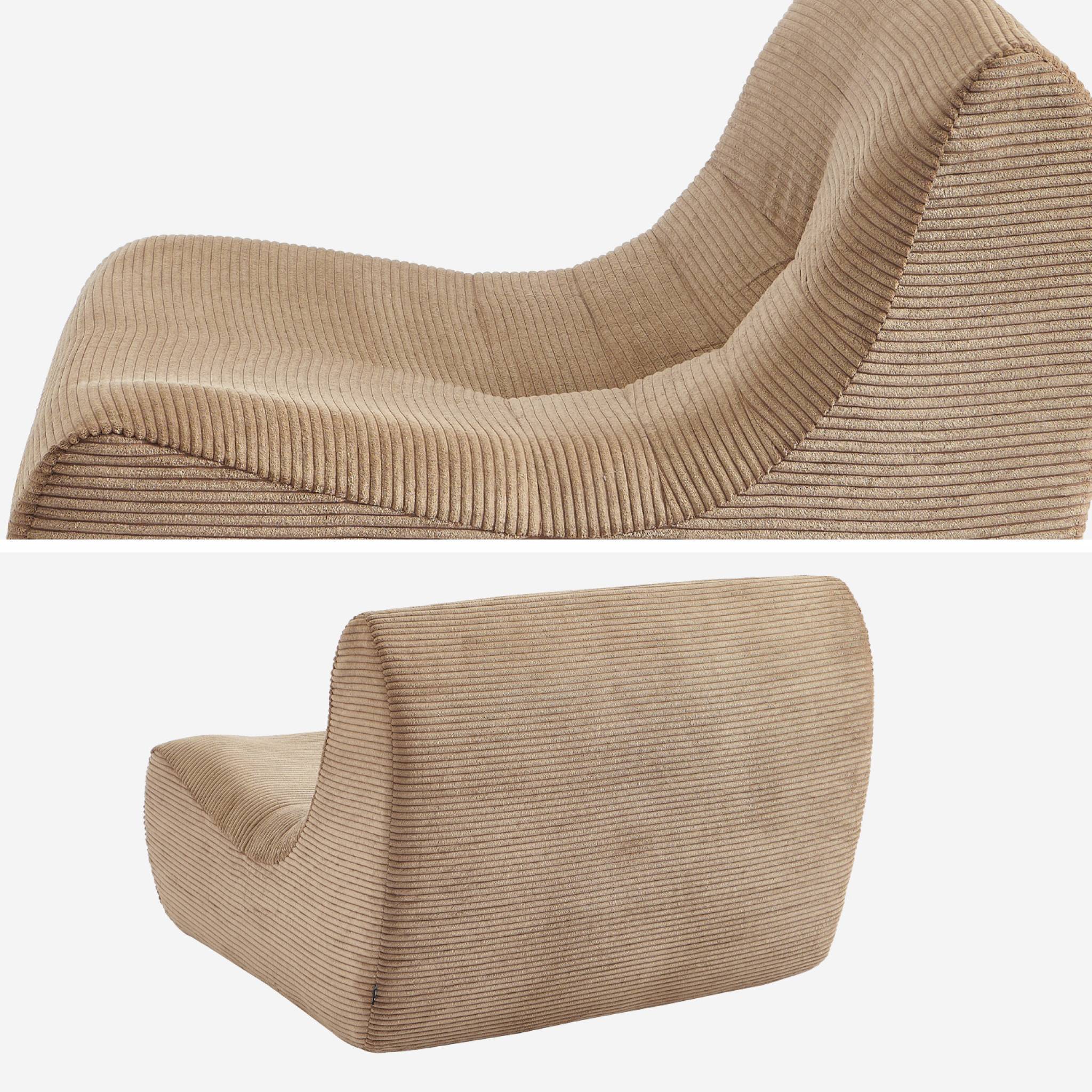 Divano modulare velluto, 3 posti, talpa