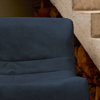 Divano modulare velluto, 3 posti, blu scuro