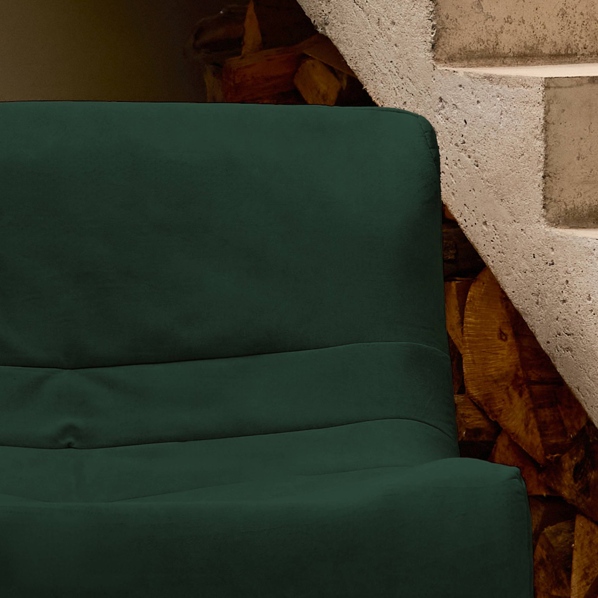 Divano modulare velluto, 3 posti, verde