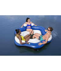 Isola Galleggiante Per 3 Persone 191x178 Cm Con Portabicchieri E Maniglie 43111         