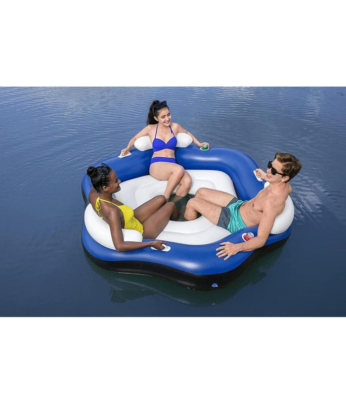 Isola Galleggiante Per 3 Persone 191x178 Cm Con Portabicchieri E Maniglie 43111         