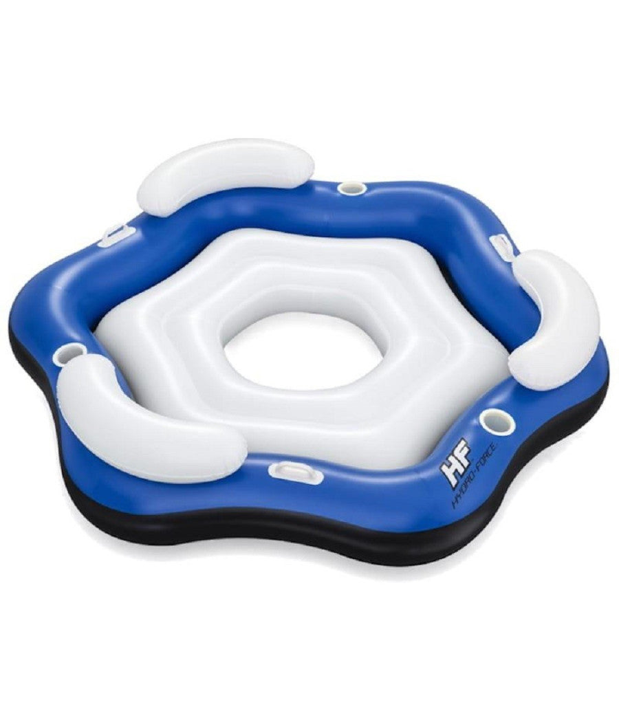 Isola Galleggiante Per 3 Persone 191x178 Cm Con Portabicchieri E Maniglie 43111         