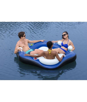 Isola Galleggiante Per 3 Persone 191x178 Cm Con Portabicchieri E Maniglie 43111         