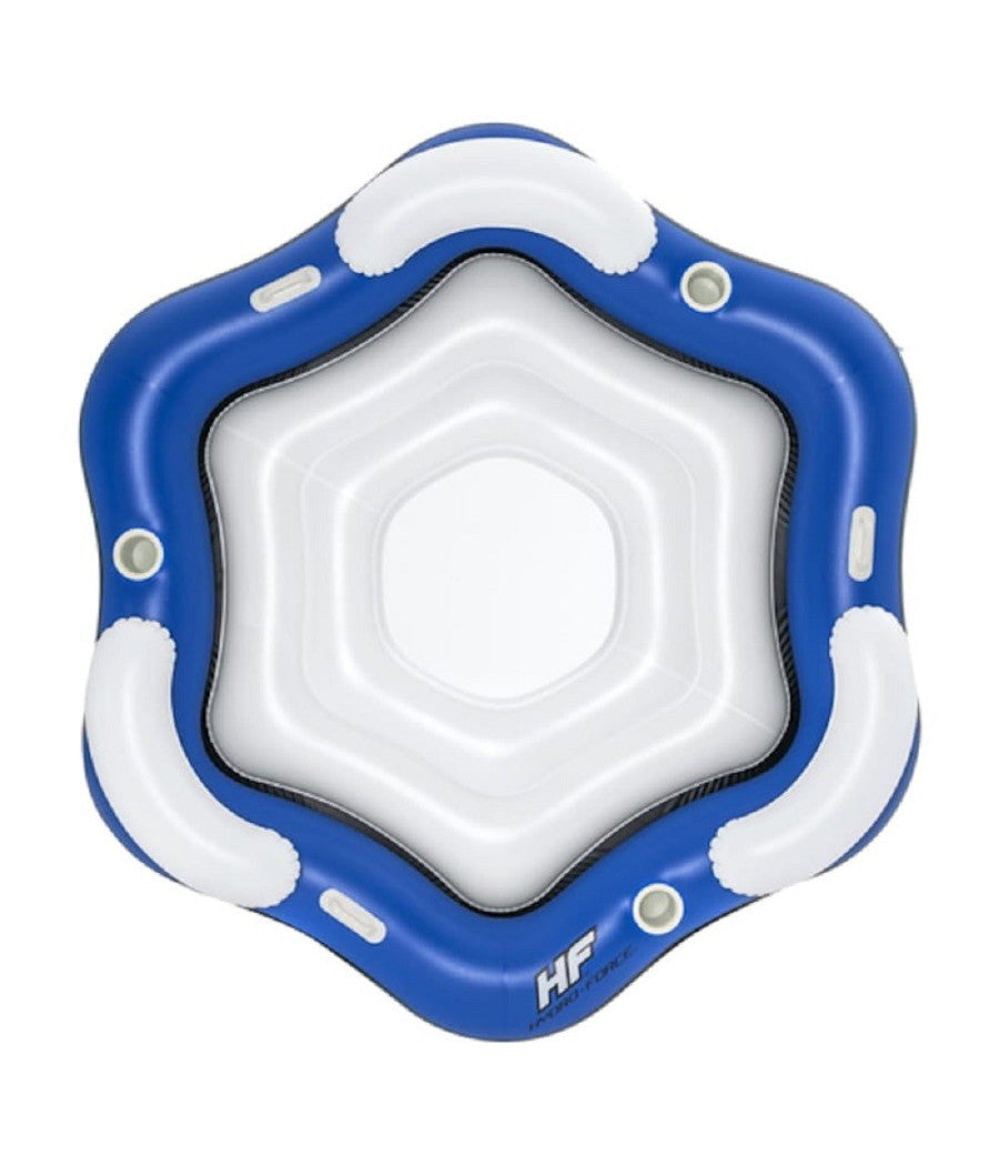 Isola Galleggiante Per 3 Persone 191x178 Cm Con Portabicchieri E Maniglie 43111         