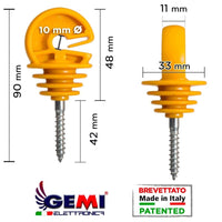 Isolatori Per Pali In Legno 100 Pz Per Recinto Elettrico Recinzioni Elettrificate Per Cinghiali Cavalli Galline Volpi