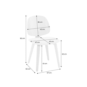 Sedia in legno curvato e bouclé, set di 2, grigio chiaro