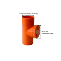 Ispezione lineare in pvc : Colore - Arancio, Diametro - 200 (con tappo Ø200)