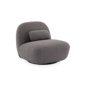 Poltrona girevole 360° bouclé, grigio