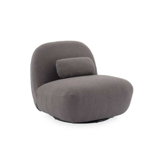 Poltrona girevole 360° bouclé, grigio