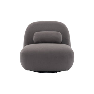 Poltrona girevole 360° bouclé, grigio