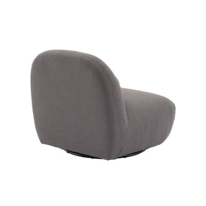 Poltrona girevole 360° bouclé, grigio