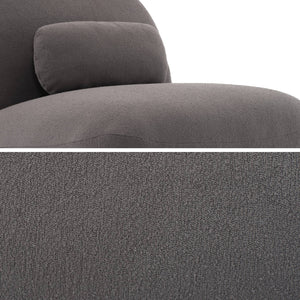 Poltrona girevole 360° bouclé, grigio